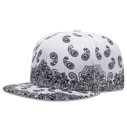 2024 New Fashion Flower Printing Snapback Cap