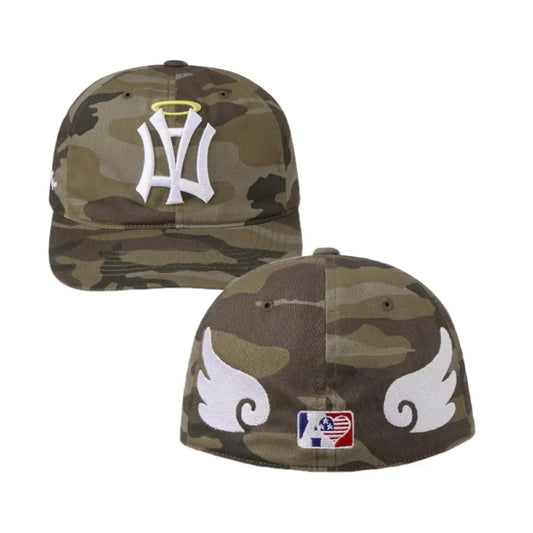 Angel Wings Embroidery Camouflage Baseball Cap