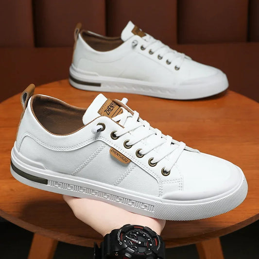 Men's Sporty Casual Leather Panel Shoes