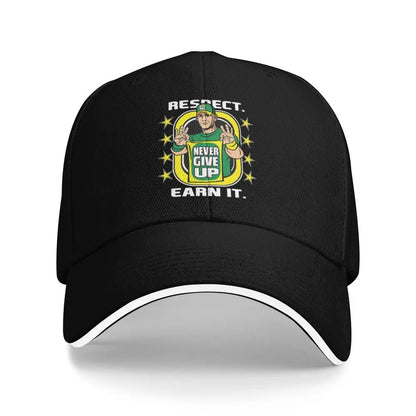 Yellow Wrestling john Cena White Custom Baseball Caps