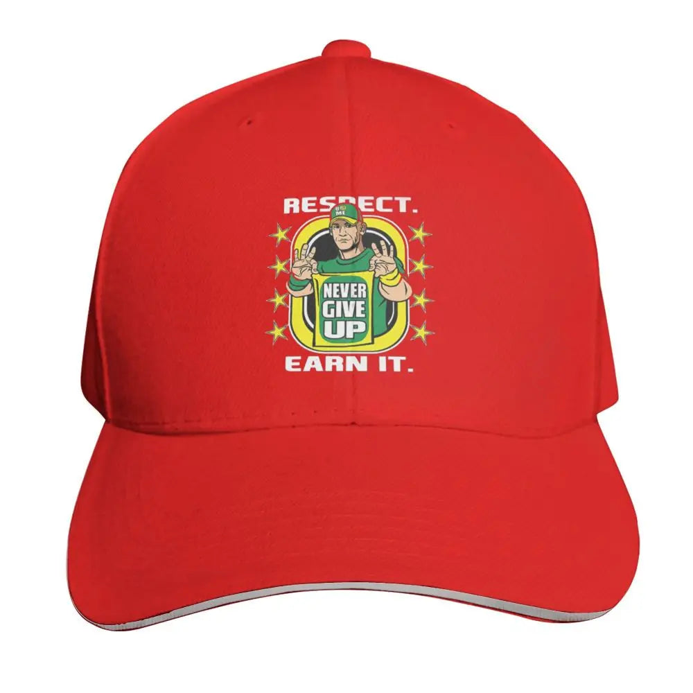 Yellow Wrestling john Cena White Custom Baseball Caps