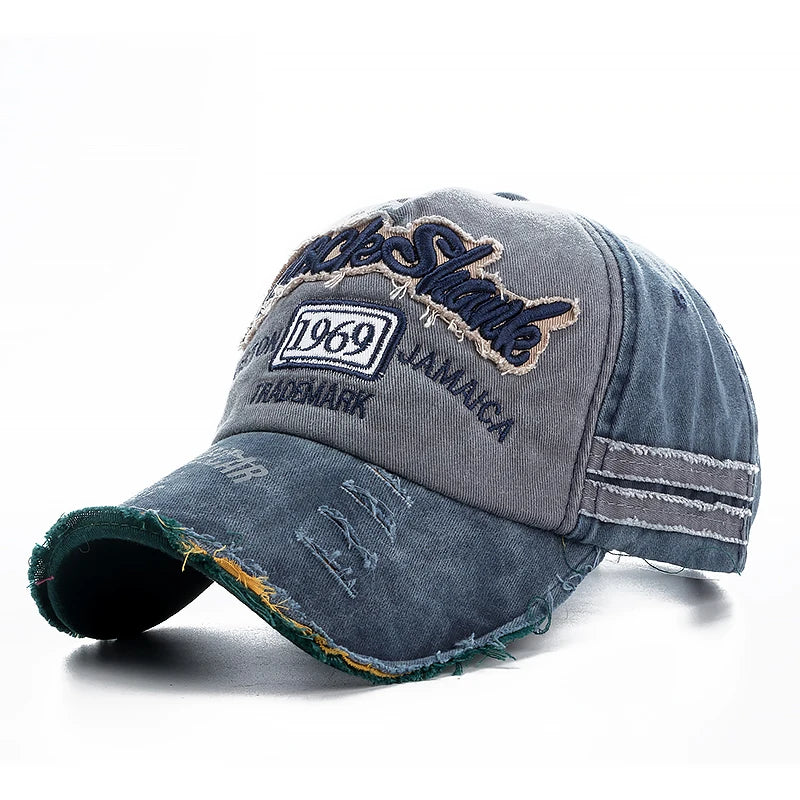 2025 High Quality Washed cowboy letters Cotton Cap
