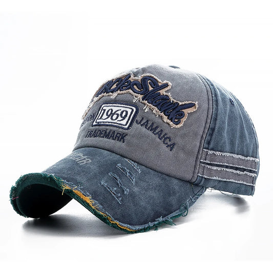 2025 High Quality Washed cowboy letters Cotton Cap