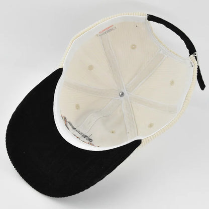 Corduroy Letter C Autumn Winter Baseball Cap