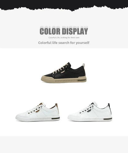 Men's Sporty Casual Leather Panel Shoes
