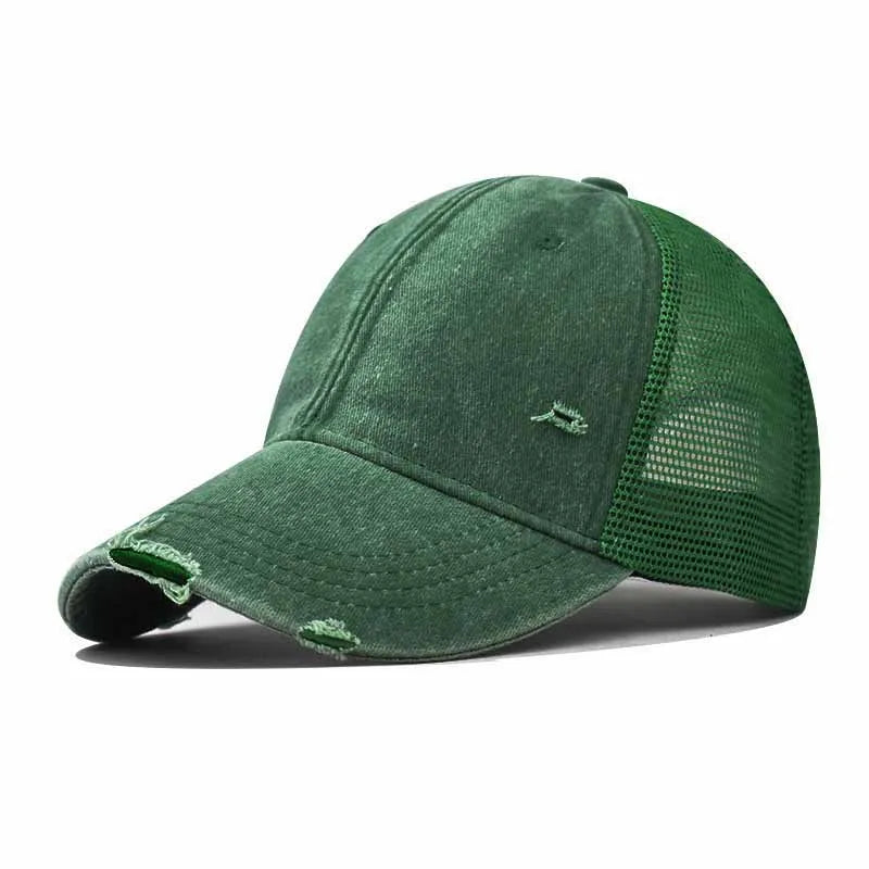 Washed Cotton Mesh Breathable Baseball Cap