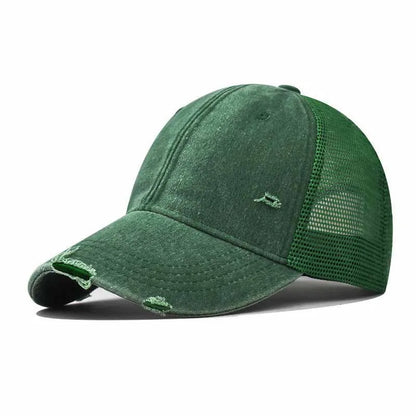 Washed Cotton Mesh Breathable Baseball Cap