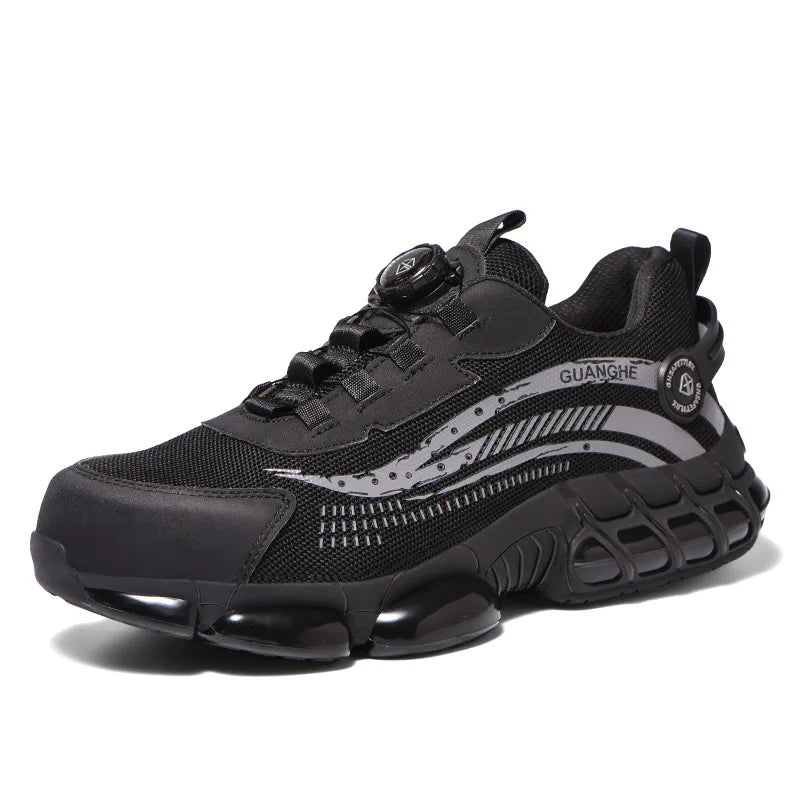 Rotary Buckle Work Sneakers Steel Toe Shoes