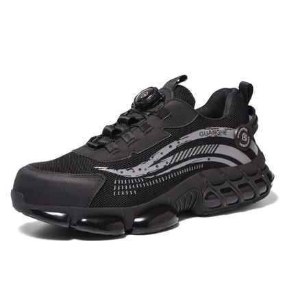 Rotary Buckle Work Sneakers Steel Toe Shoes