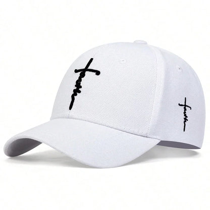Unisex Letter Cross Embroidery Baseball Caps