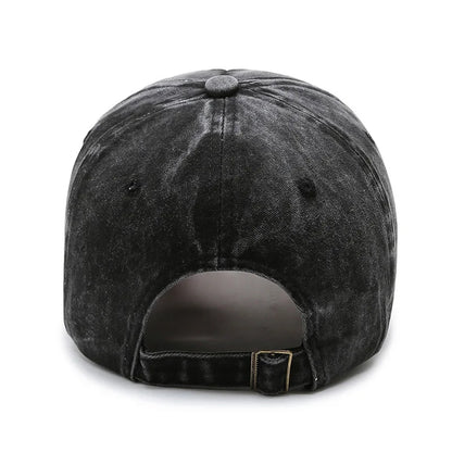 Korean version washed letters spring  denim baseball cap