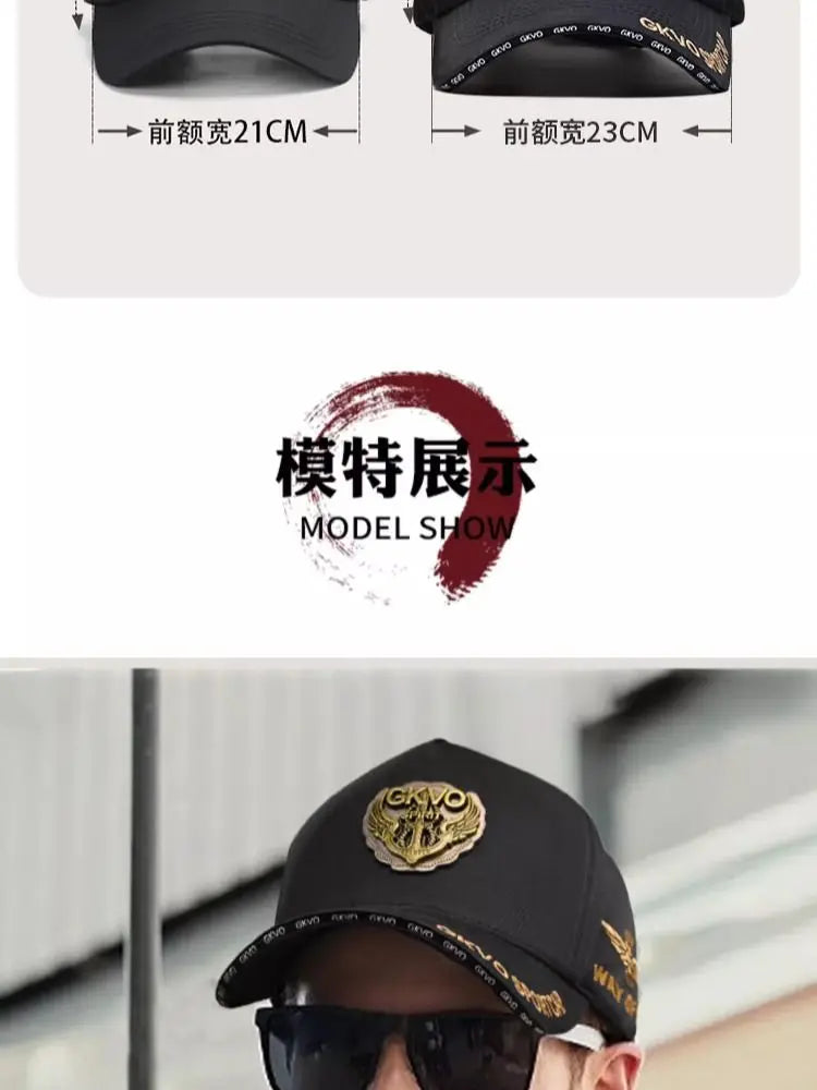 2025 New Four Seasons Tall Crown Men's Big Baseball Cap