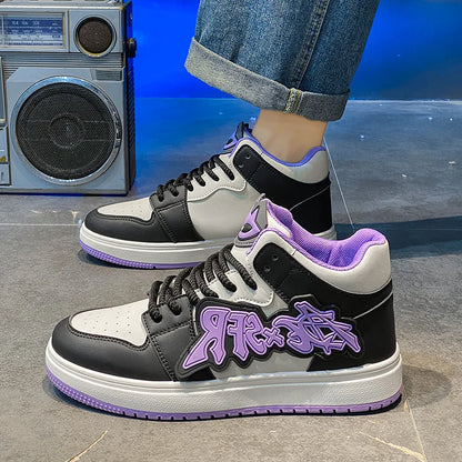 Men's Casual Sneakers Fashion High Top Shoes