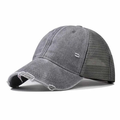 Washed Cotton Mesh Breathable Baseball Cap