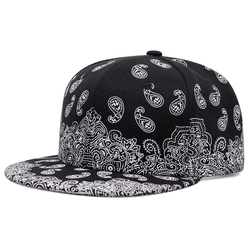 2024 New Fashion Flower Printing Snapback Cap
