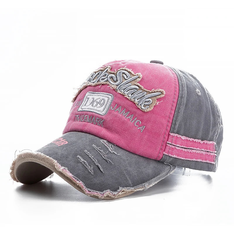 2025 High Quality Washed cowboy letters Cotton Cap
