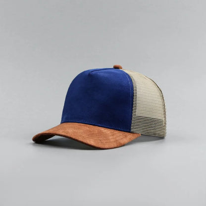Leather Label Custom Logo Five-panel Suede Baseball Cap