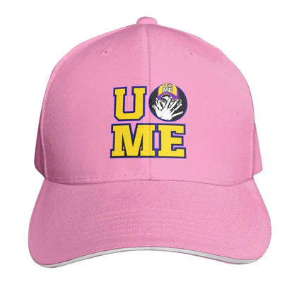 Yellow Wrestling john Cena White Custom Baseball Caps