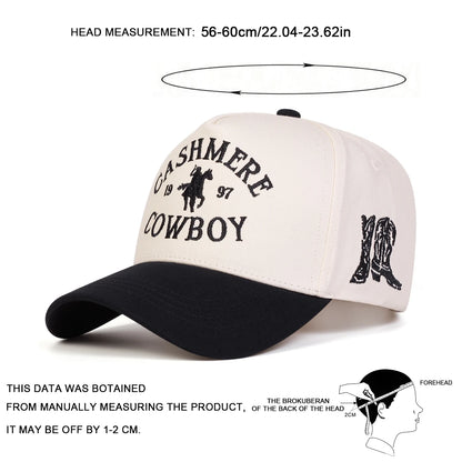 Unisex COWBOY Letter Embroidery Baseball Caps