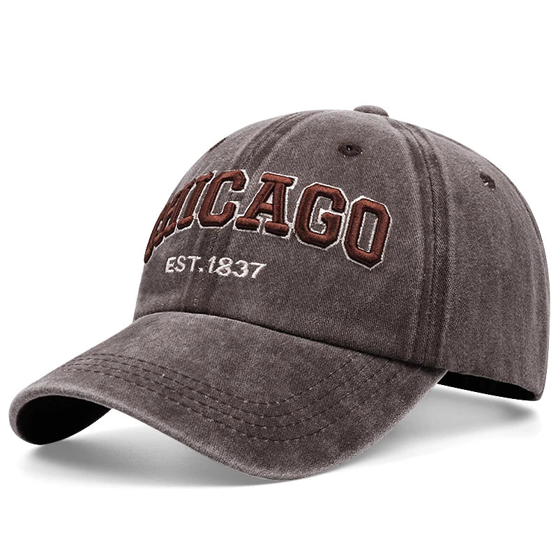 2025 New Korean Chicago Embroidery Baseball Cap