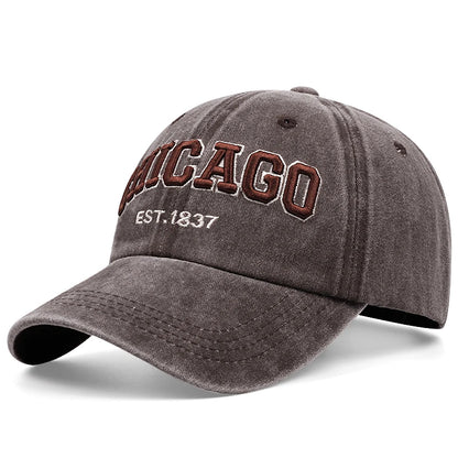 2025 New Korean Chicago Embroidery Baseball Cap