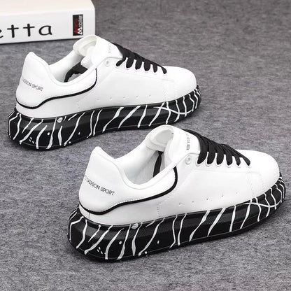 leisure thick-soled women's white shoes