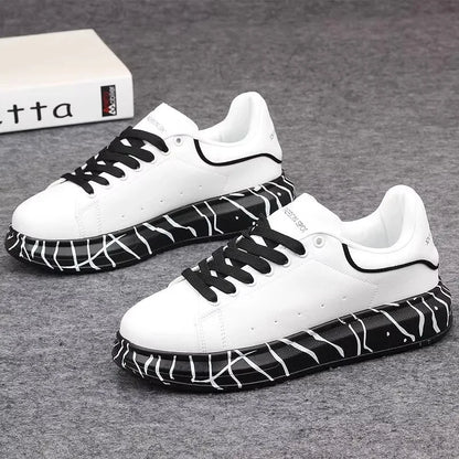 leisure thick-soled women's white shoes