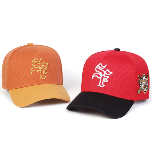 Unisex Gothic SF Letter Embroidery Baseball Caps