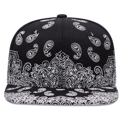 2024 New Fashion Flower Printing Snapback Cap
