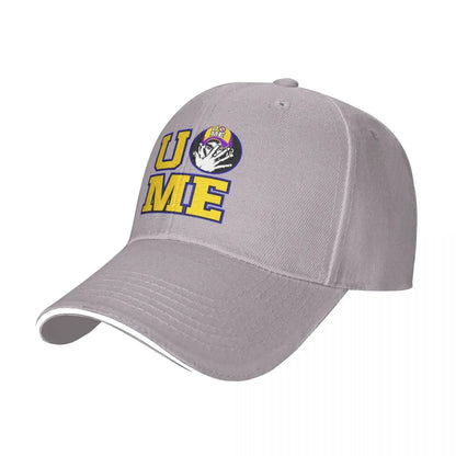 Yellow Wrestling john Cena White Custom Baseball Caps