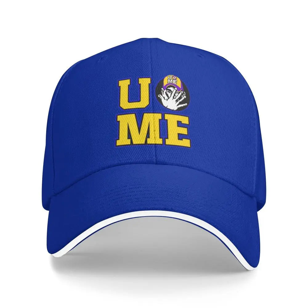 Yellow Wrestling john Cena White Custom Baseball Caps