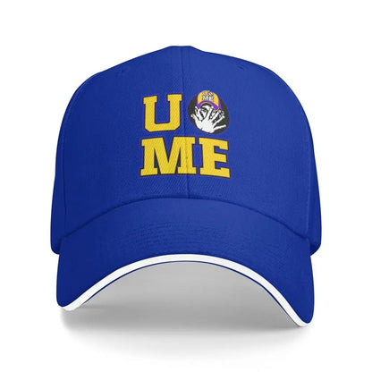 Yellow Wrestling john Cena White Custom Baseball Caps