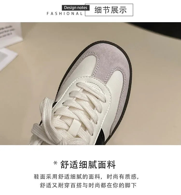 Women Leather Outdoor Walking Sneakers