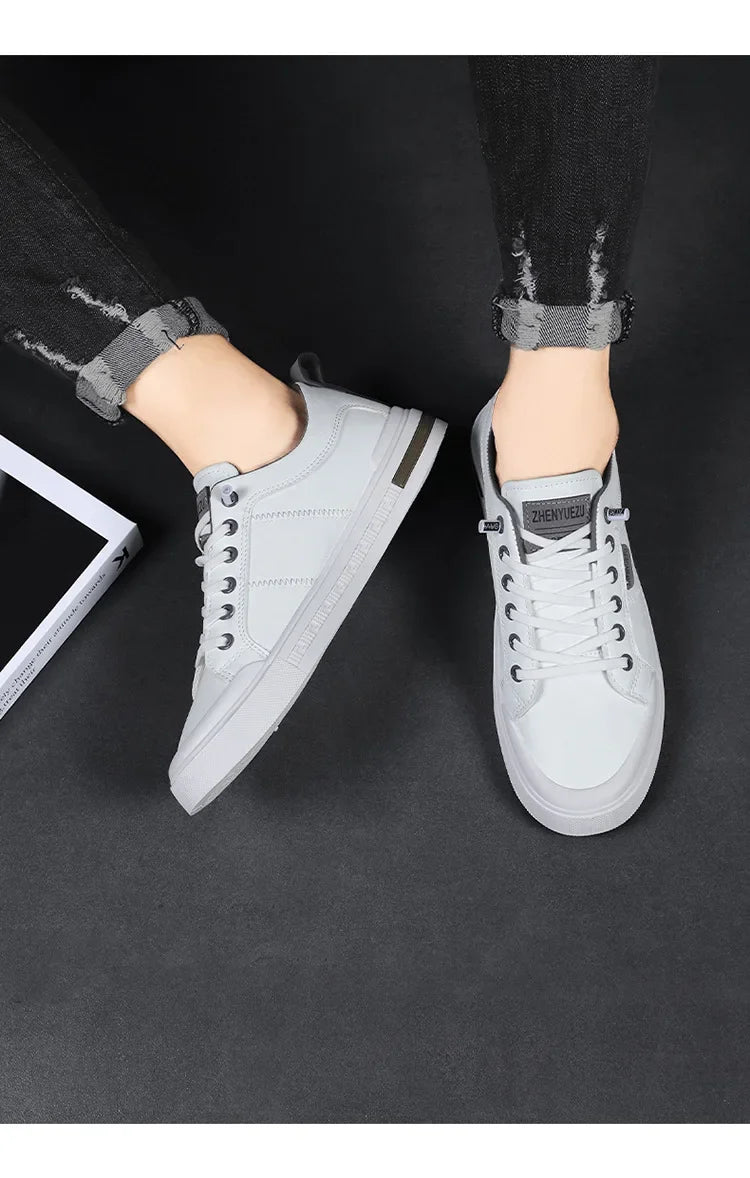 Men's Sporty Casual Leather Panel Shoes