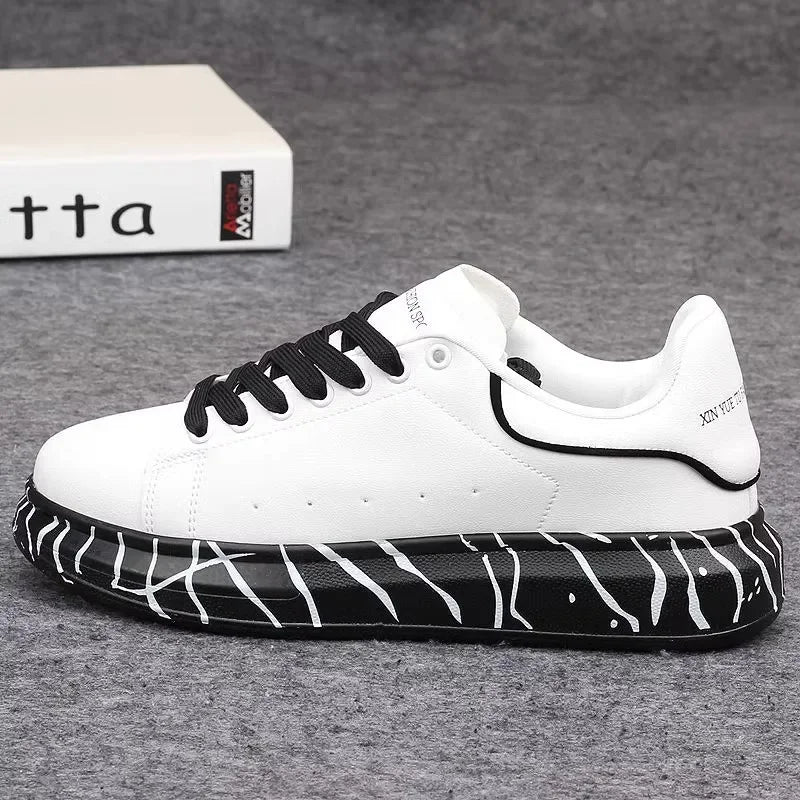 leisure thick-soled women's white shoes