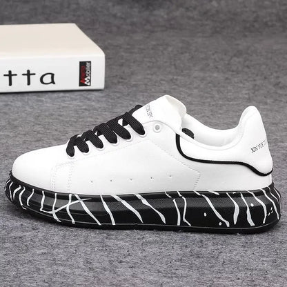leisure thick-soled women's white shoes
