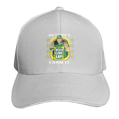 Yellow Wrestling john Cena White Custom Baseball Caps