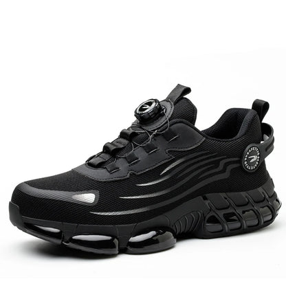 Rotary Buckle Work Sneakers Steel Toe Shoes
