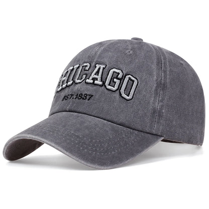 2025 New Korean Chicago Embroidery Baseball Cap