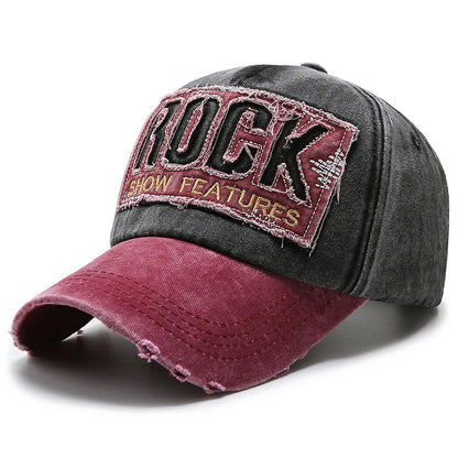 Korean version washed letters spring  denim baseball cap