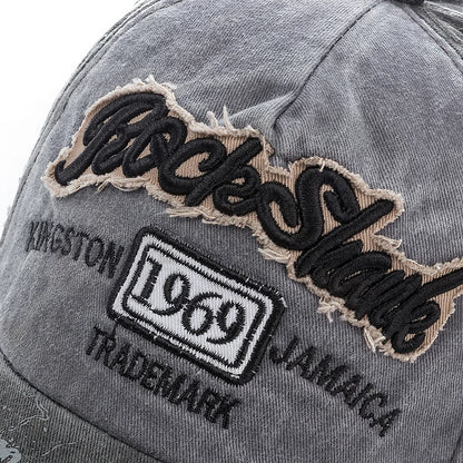2025 High Quality Washed cowboy letters Cotton Cap