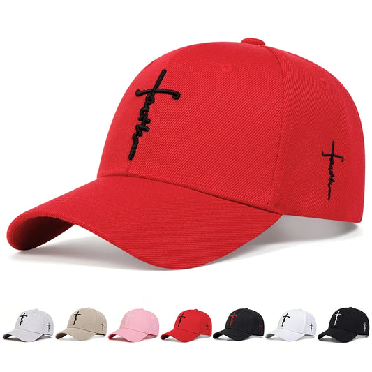 Unisex Letter Cross Embroidery Baseball Caps