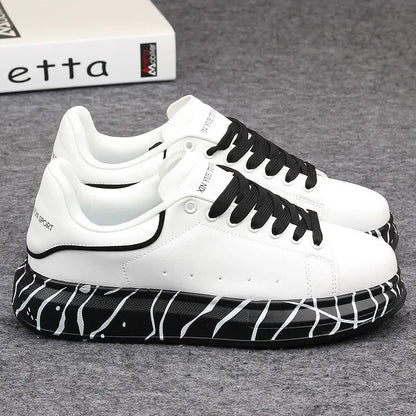 leisure thick-soled women's white shoes