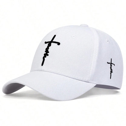 Unisex Letter Cross Embroidery Baseball Caps