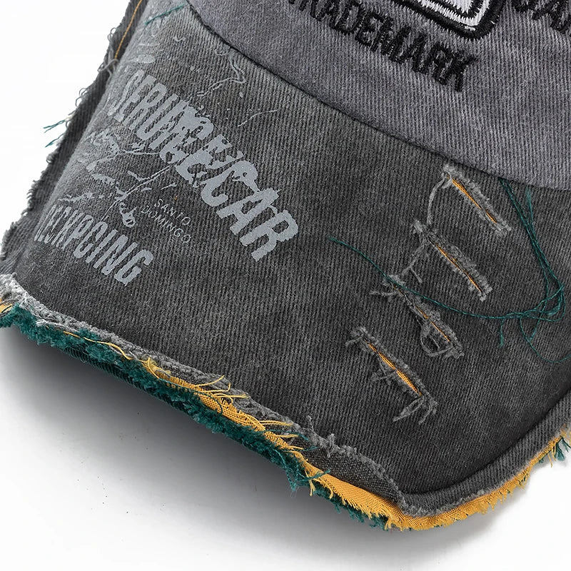 2025 High Quality Washed cowboy letters Cotton Cap