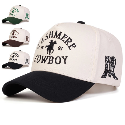 Unisex COWBOY Letter Embroidery Baseball Caps