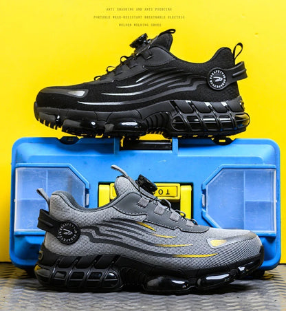 Rotary Buckle Work Sneakers Steel Toe Shoes