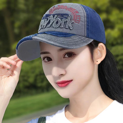 Vintage NEW YORK Embroidered Water Washed Baseball Cap