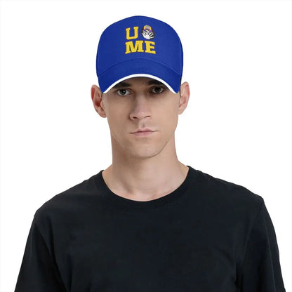 Yellow Wrestling john Cena White Custom Baseball Caps