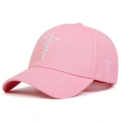 Unisex Letter Cross Embroidery Baseball Caps